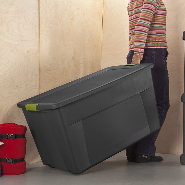 STERILITE 180 Quart Wheeled Latch Totes Flat Gray Case of 4 Bed Bath Beyond 33955476