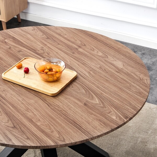 47 inch Round Dining Table Set for 2 4 people Walnut wood effect suitable for dining Walnut Brown Bed Bath Beyond 40669819