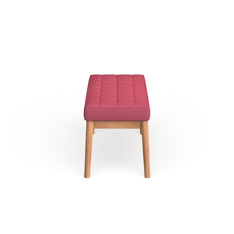 Saxon Mid-century Tufted Fabric Ottoman Bench by Christopher Knight Home - 43.00 L x 15.75 W x 17.00 H
