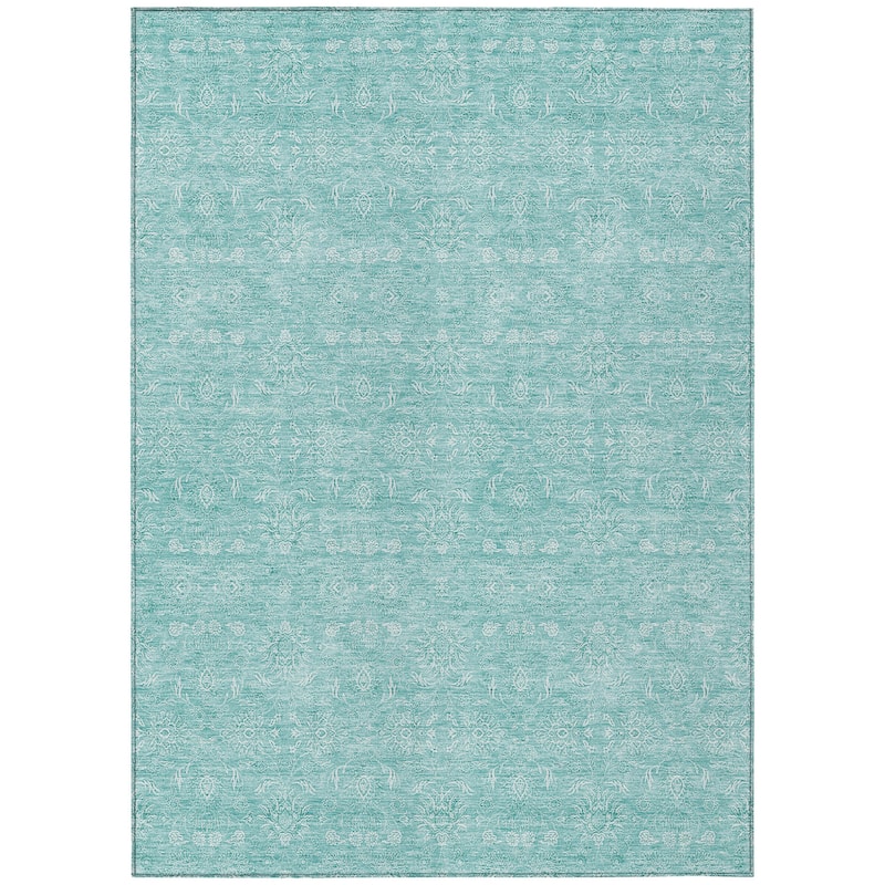 HomeRoots Floral Transitional Rectangle Outdoor Rug