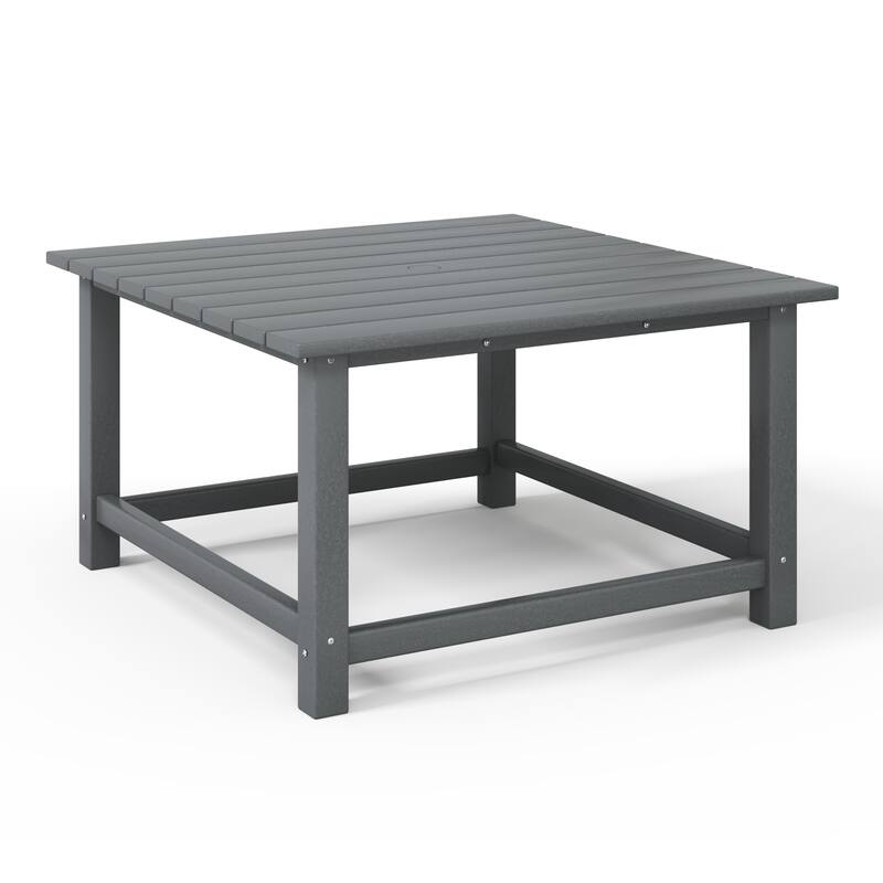 Altura Outdoor 5-Piece Adirondack Chair With Square Coffee Table Conversation Set