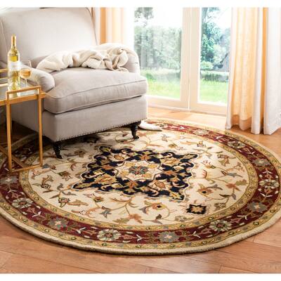 SAFAVIEH Handmade Heritage Harmony Stripe Traditional Oriental Wool Rug