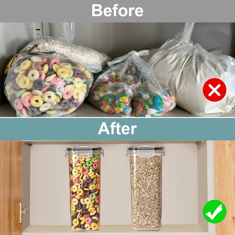 Sorbus Food Boxes Airtight Leakproof Lids Storage Dispenser Containers BPA Free for Kitchen and Pantry Organizers - (Set of 4)