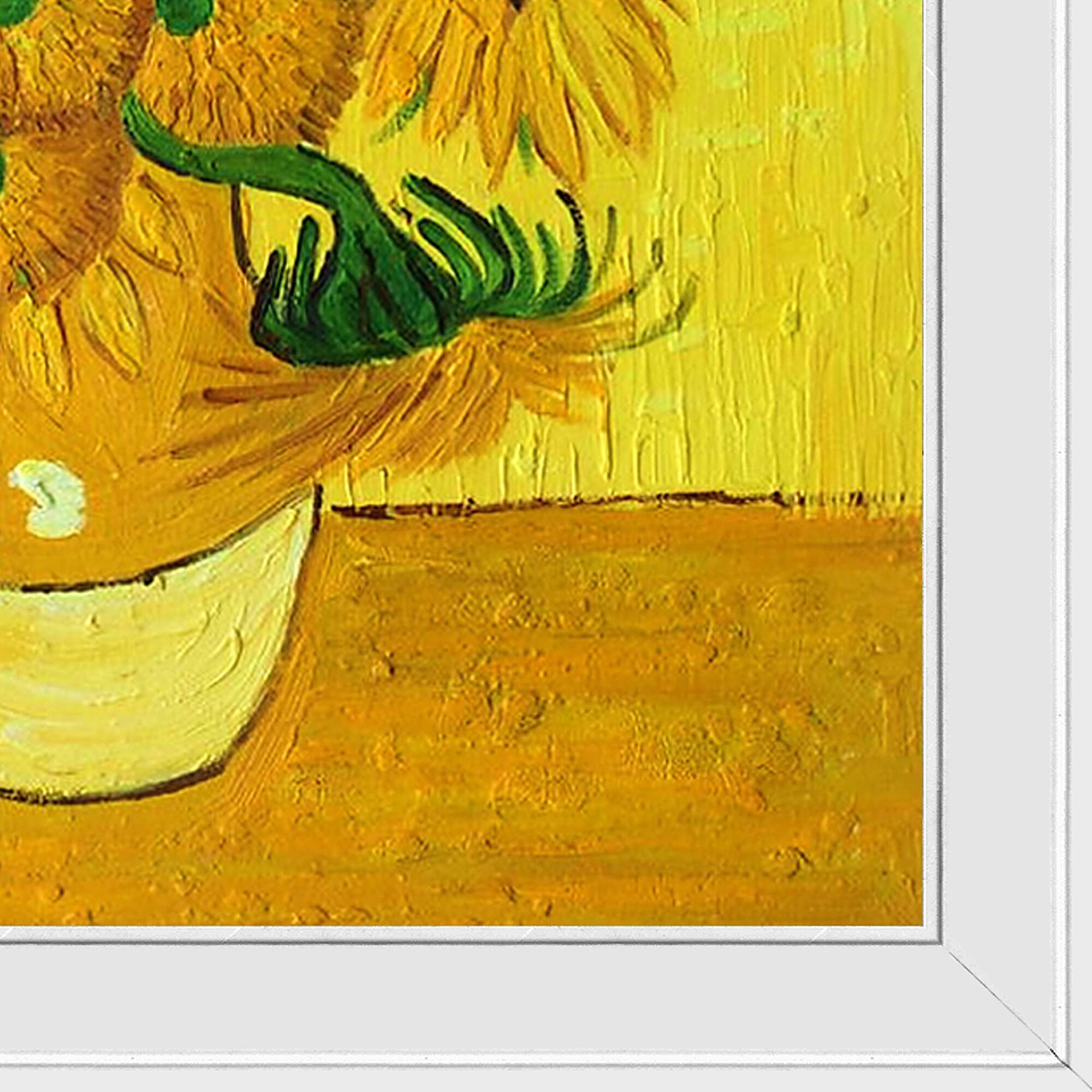 Vase with Fifteen Sunflowers with Galerie White Bed Bath & Beyond