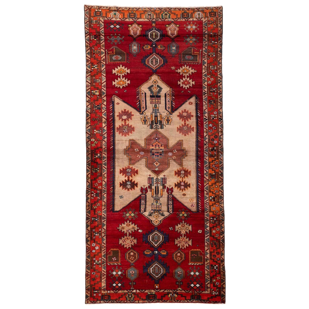 ECARPETGALLERY Hand-knotted Konya Anatolian Red Wool Rug - 6'3 x 13'11