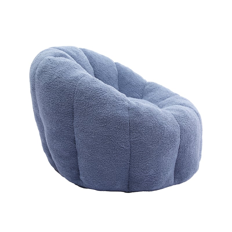 Comfortable Bean Bag Chair Light Blue Sofa Chair with Armrests, Leisure Chair Lounge Chair Upholstered Chair