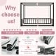 preview thumbnail 4 of 5, Full Size Iron Square-shape Canopy Bed Frame Open Montessori Floor Bed with 3-Sided Guardrails for Kids - Without Slats