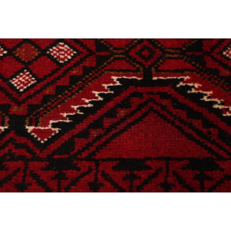 ECARPETGALLERY Hand-knotted Teimani Red Wool Rug - 3'7 x 6'1