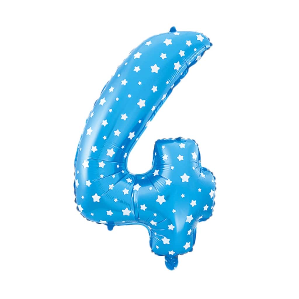 16" Blue Foil Number 4 Shape Balloon Helium Party Birthday Wedding Decor - Number 4