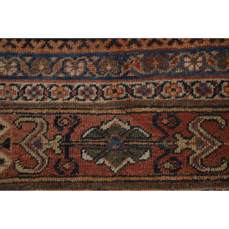 Hand Knotted Oriental 100% Wool Carpet Traditional All-Over Beige & Ivories Mahal Area Rug - 10' 8'' X 9' 0''