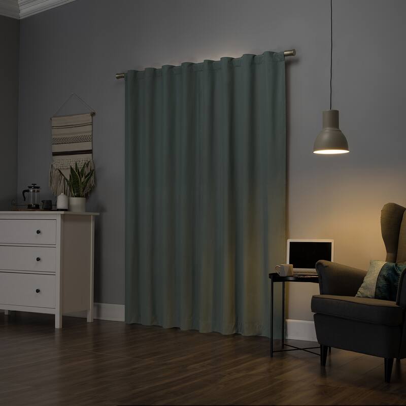 Sun Zero Cyrus Thermal Total Blackout Back Tab Curtain Panel, Single Panel