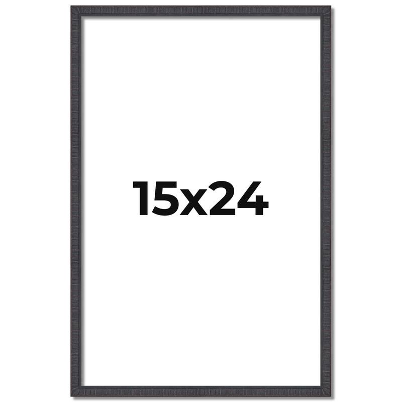 15x24 Frame Brown Solid Wood Picture Frame - Complete Modern Photo
