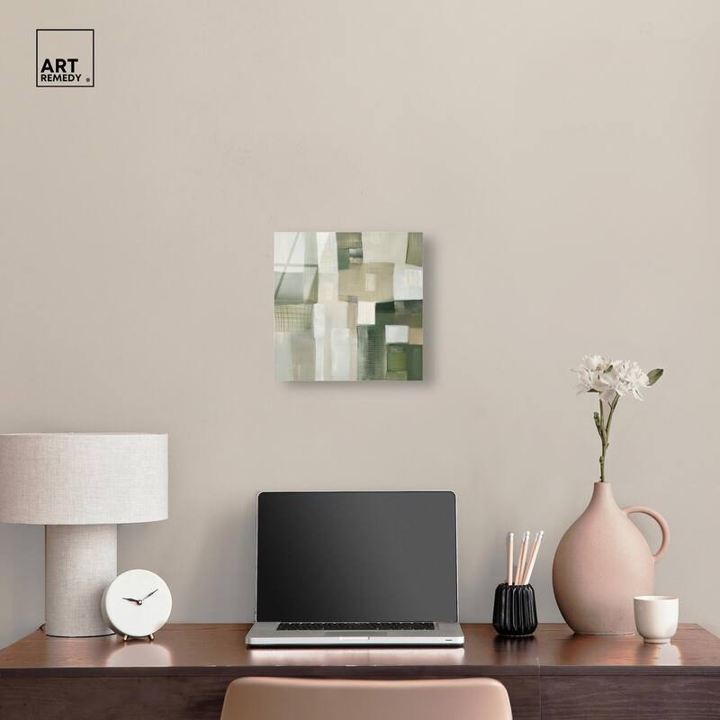 Pale Jade Green II Acrylic by Art Remedy, Ready to Hang