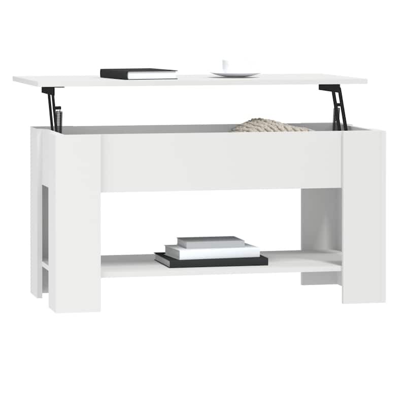 vidaXL Coffee Table Lift Top End Table Accent Side Sofa Table Engineered Wood - 39.8" x 19.3" x 20.5"