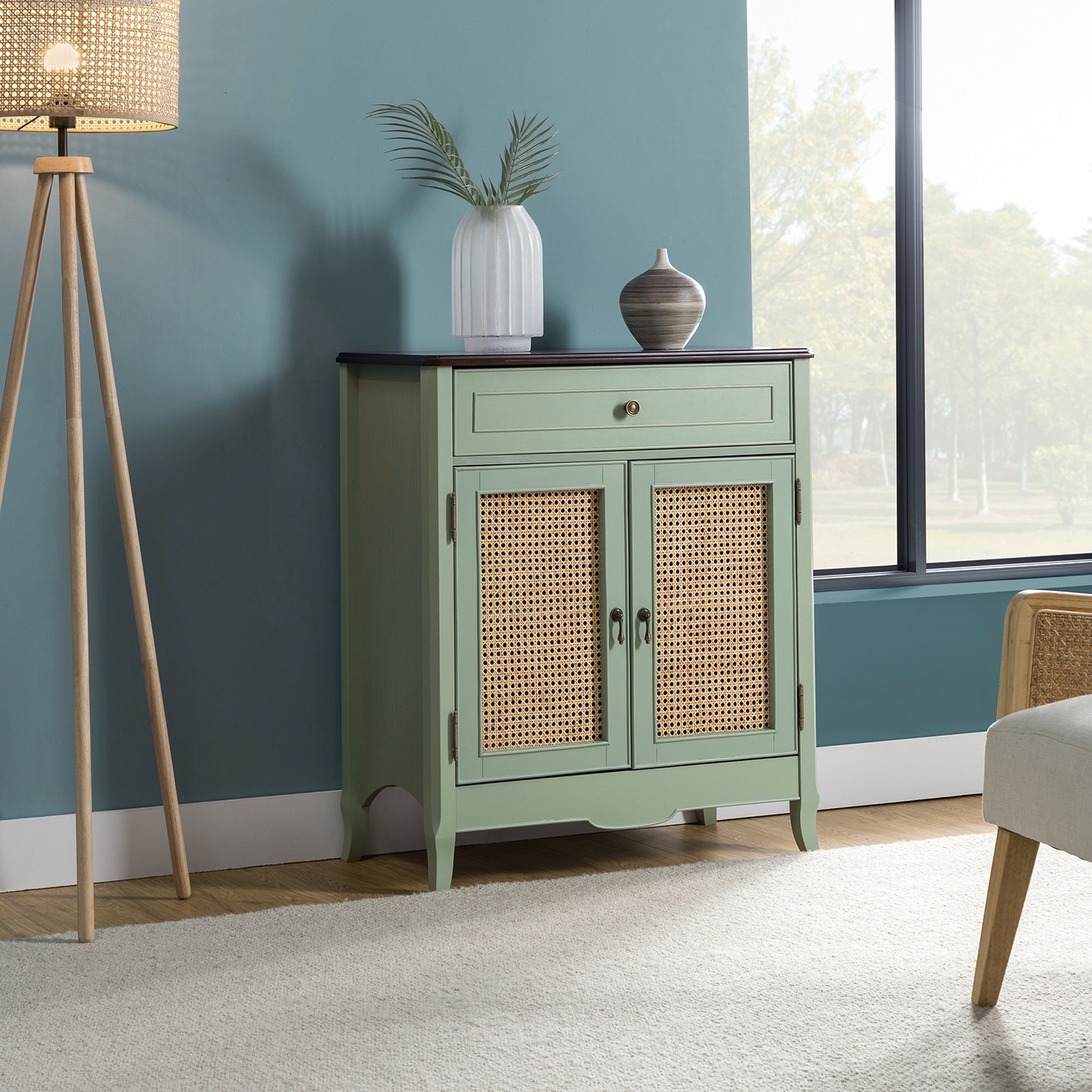 2 door accent cabinet with drawer discount