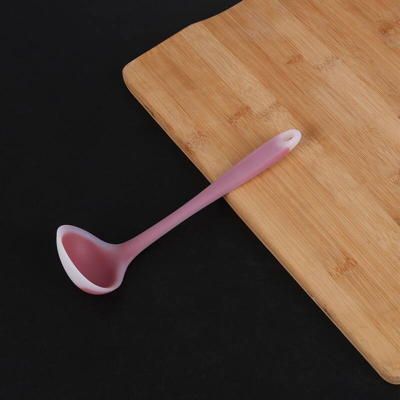 Silicone Soup Ladle Spoon 8.3 " Len Heat Resistant One Piece - 8.3" x 2.6"(L*W)