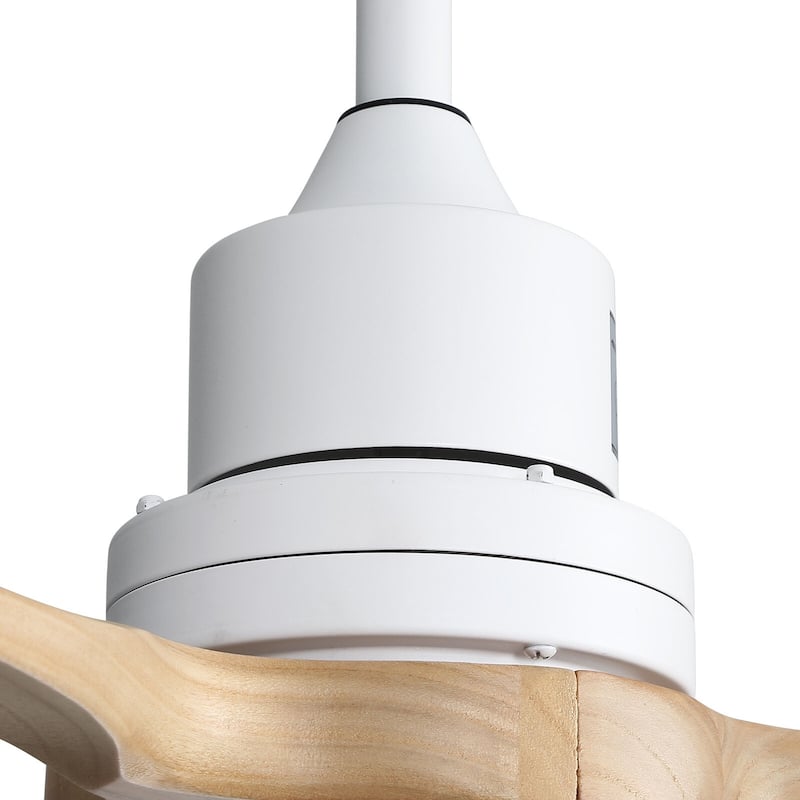 Sofucor 52-inch Solid Wood Ceiling Fan with LED Light,Remote Control Included,Reversible,Quiet and Powerful