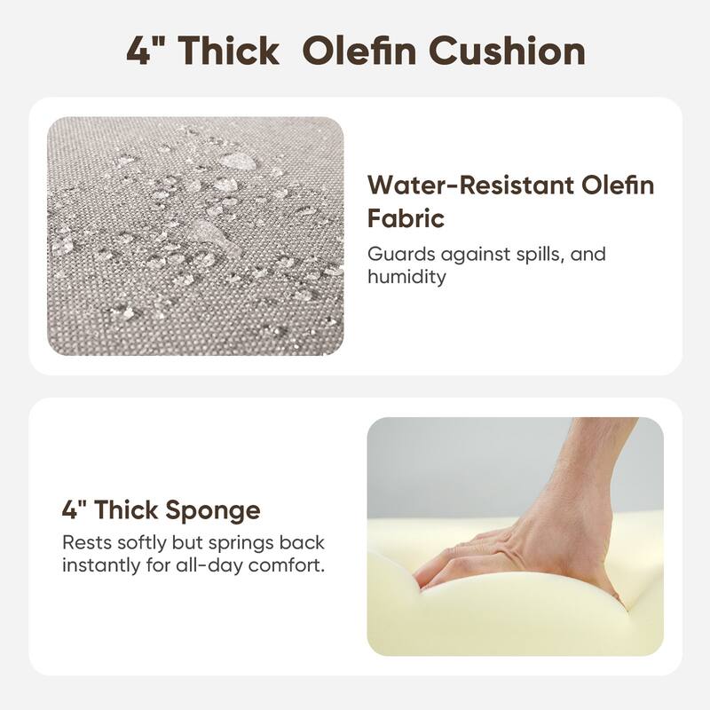 Pocassy Outdoor 2 Person Patio Swing Glider Chair