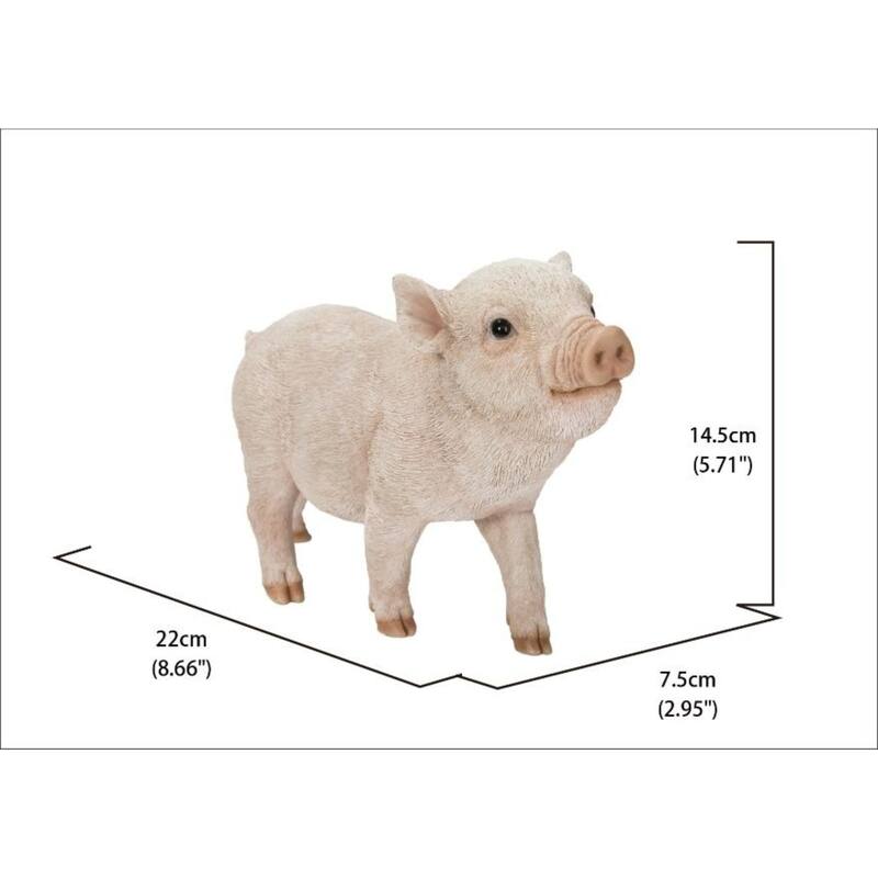 8.75" Standing Baby Piglet Outdoor Garden Statue