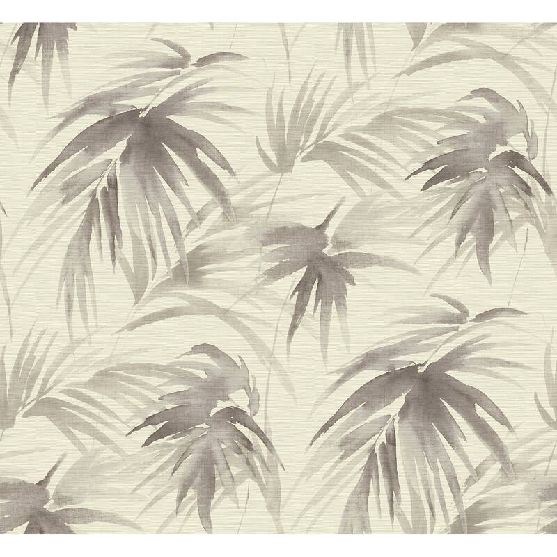 Scott Living Darlana Pewter Grasscloth Wallpaper