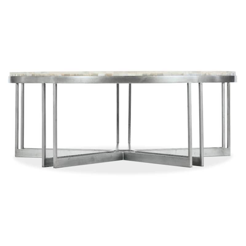 Hooker Furniture 5934-80111-00 Melange 42" Diameter Onyx and Steel