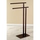preview thumbnail 6 of 25, Edenscape Double L Shape Pedestal Towel Holder in Matte Black