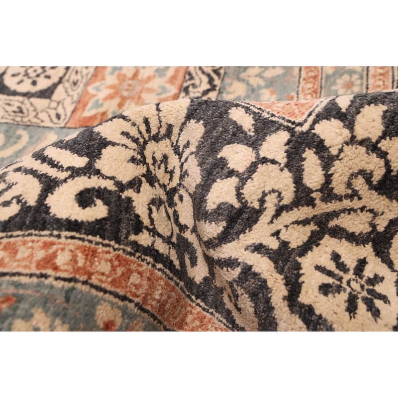 ECARPETGALLERY Hand-knotted Lahore Finest Collection Black, Copper Wool Rug - 9'1 x 11'9