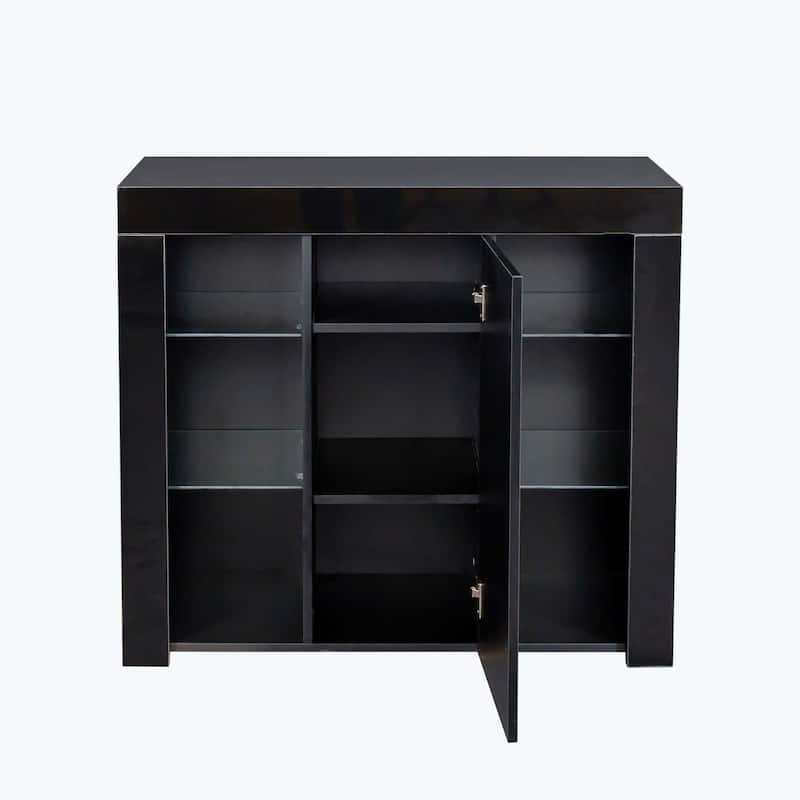 Kitchen Sideboard Cupboard with LED Light,with Drawer and 1 Doors