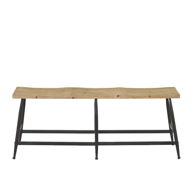 Metal Slim Home Bench - Brown - Roche River Decor - Brown