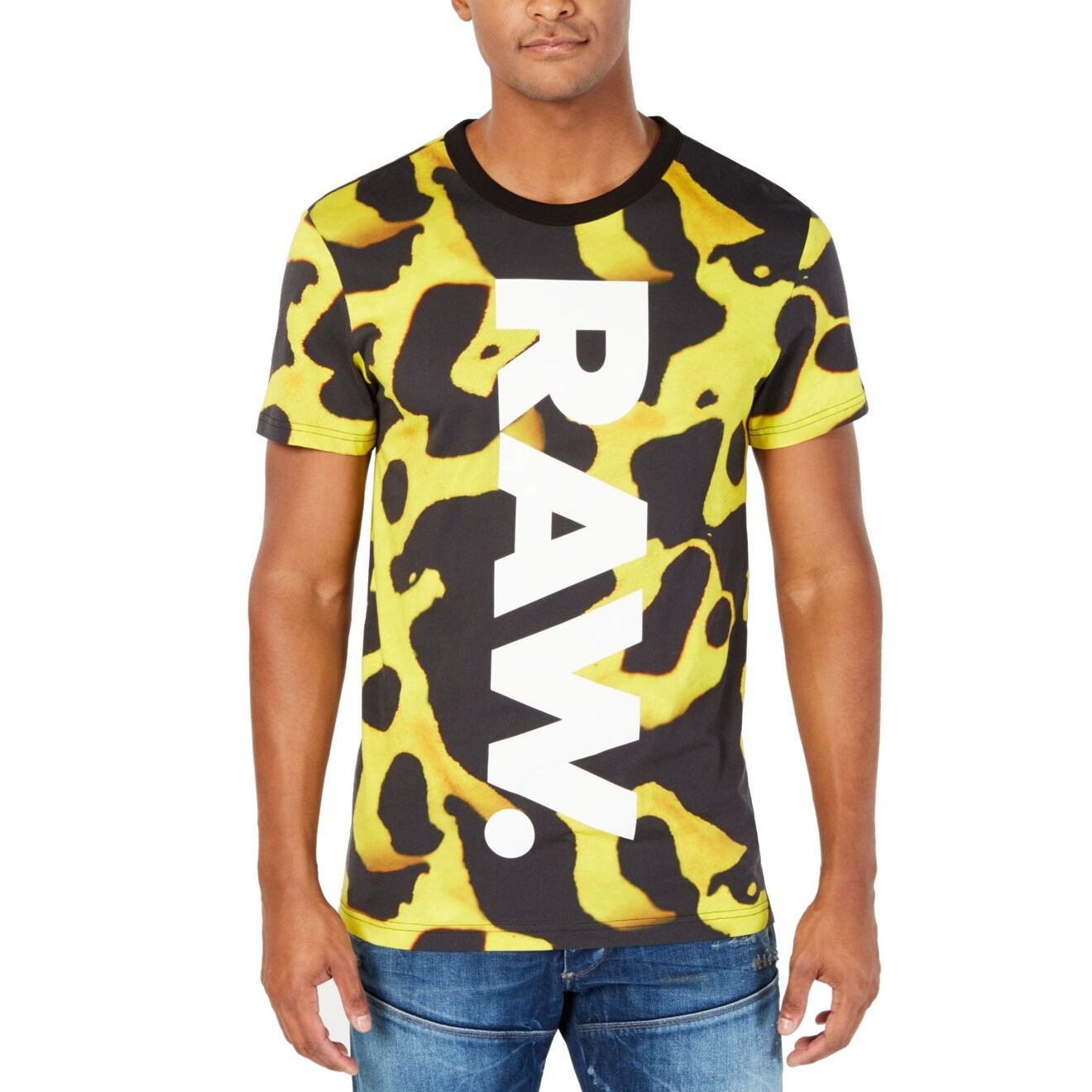 g star yellow t shirt