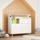 preview thumbnail 4 of 12, Space-Saving White Baby Changing Table with Ample Storage Dresser