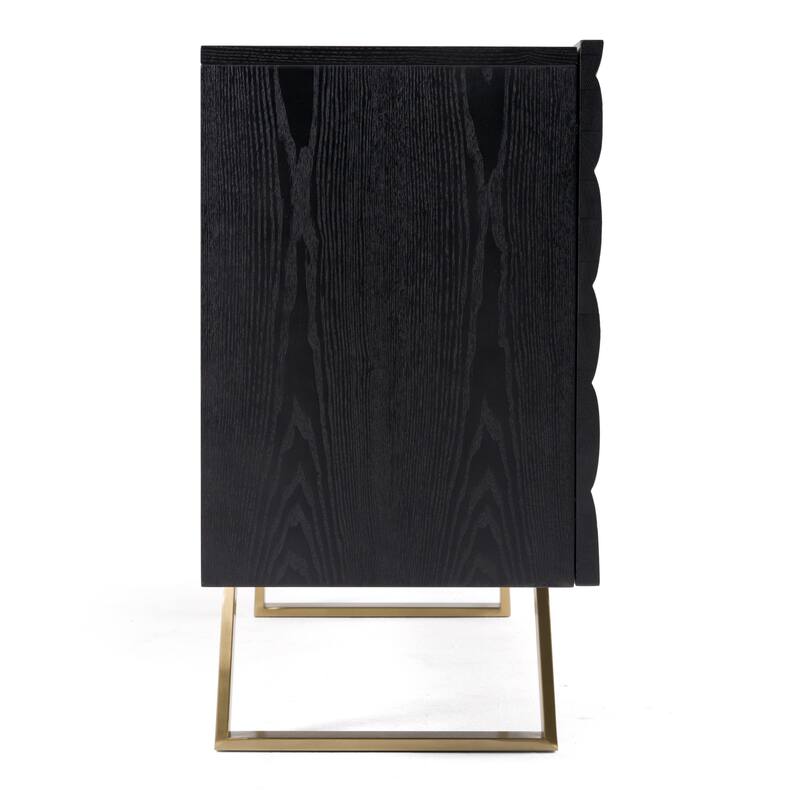 Modrest Finley Mid-Century Black & Gold Buffet