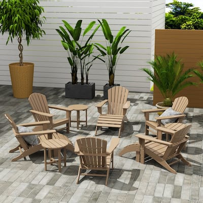 Altura 12-Piece Poly All Weather Adirondack Chair With Ottoman And Side Table
