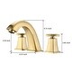 preview thumbnail 10 of 21, YASINU Cross Handles Widespread 8 Inch Bathroom Faucet With Pop-up Drain Brushed Gold