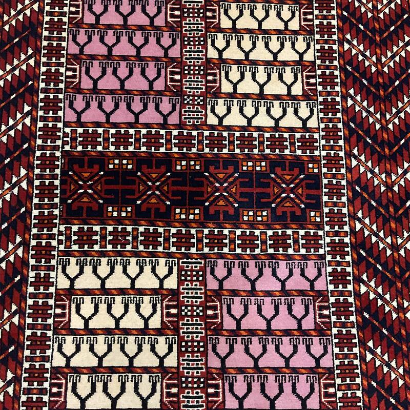 HERAT ORIENTAL Handmade Turkoman Yamud Wool Rug - 3'8" x 5'4"