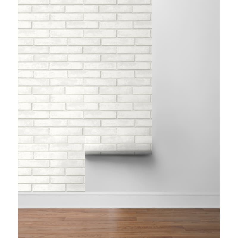 NextWall Monarch Brick Peel and Stick Wallpaper