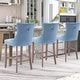 preview thumbnail 19 of 56, Contemporary Tufted Velvet Upholstered Counter Bar Stools Set of 2