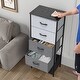 preview thumbnail 48 of 86, Contemporary 5-drawer Chest Vertical Storage Tower- Fabric Dresser Grey & Black - 5-drawer