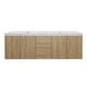 preview thumbnail 6 of 17, Prismella 60" 72" 84" Wall-Mount Double Sink Bathroom Vanity in Oak with Top