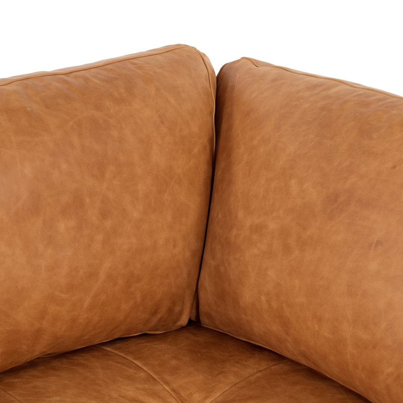 Poly & Bark Napa 98" Corner Sectional Sofa - Full Grain Genuine Italian Leather