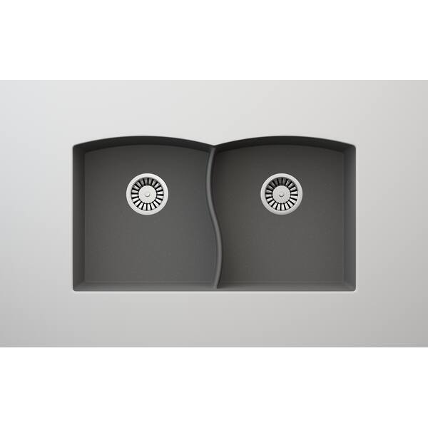 Shop Lavello Granite Composite 31 Undermount Double Bowl Kitchen Sink Orion Overstock 30997782 Grey Metallic
