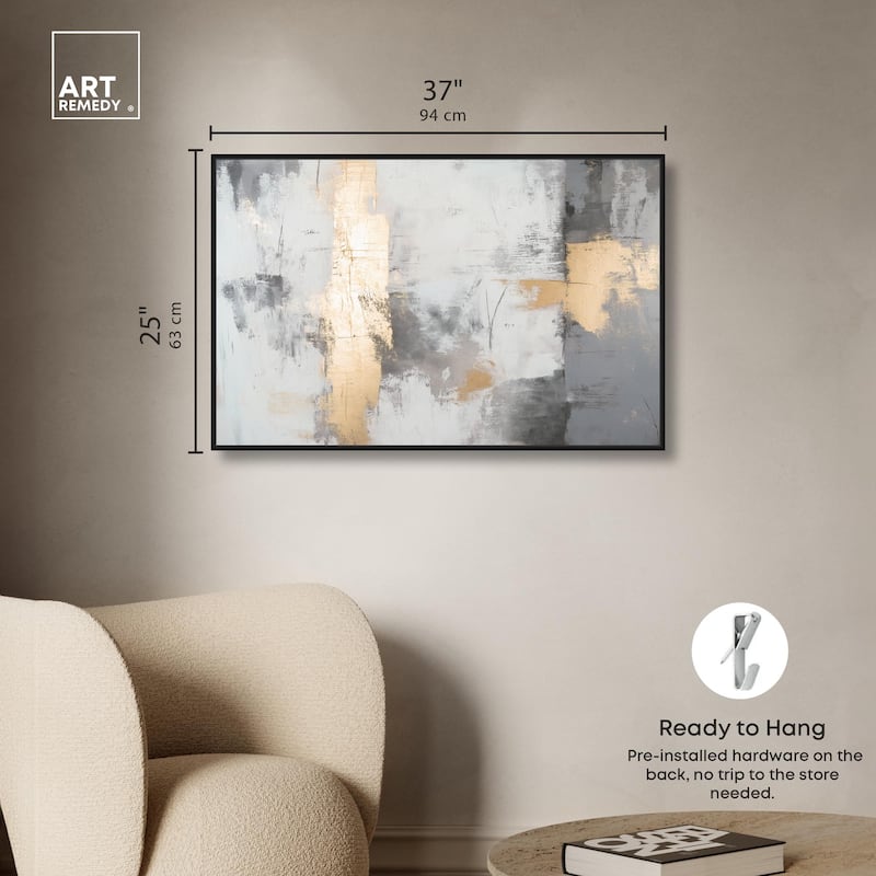 Gilded Gray III Canvas by Art Remedy