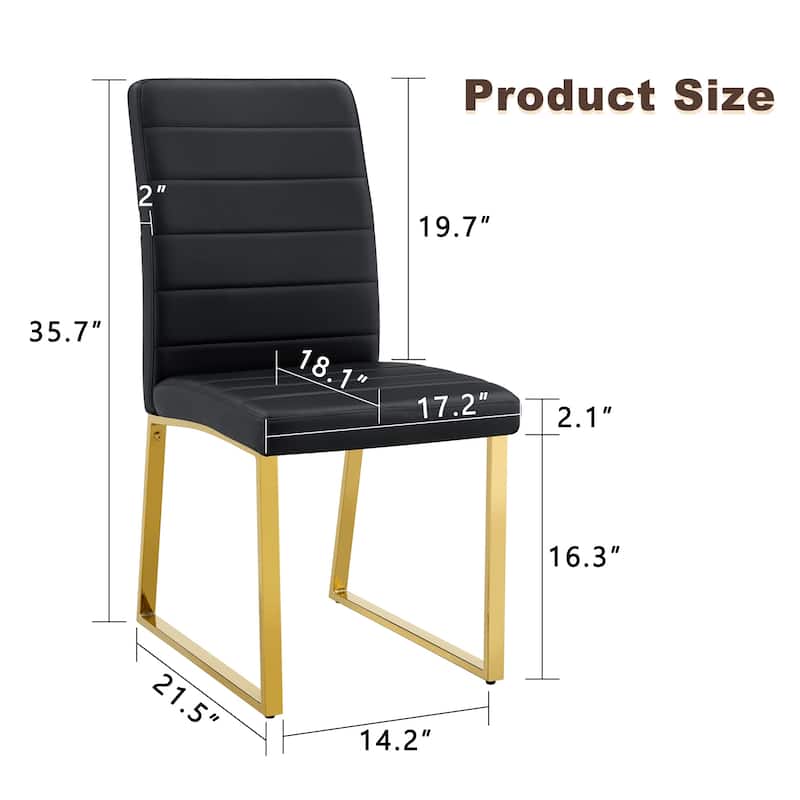 6-Pack - Heavy-Duty Chairs Set: 2.1" Thick Cushion, Iron Frame, Perfect For Home Or Office