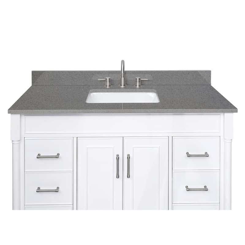 Avanity Quartz Vanity Top with Rectangular Undermount Sinks