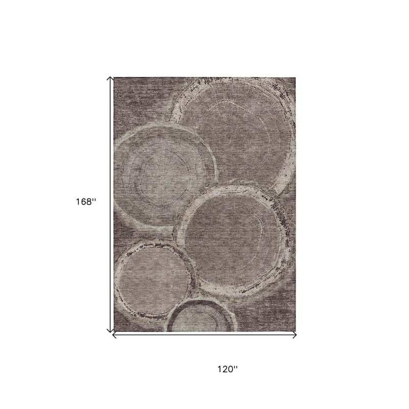 HomeRoots Faux Bois Transitional Rectangle Outdoor Rug