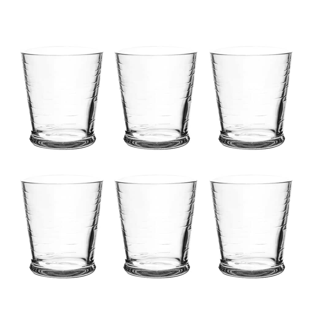 Abode Homewares Cordoba Acrylic Drinking Glass - Clear - 16 oz - Set of 6