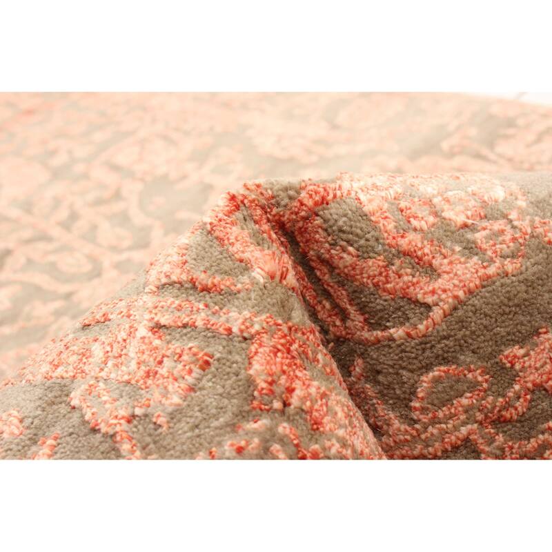 ECARPETGALLERY Hand-knotted Heritage Brown Silk, Wool Rug - 2' 8" x 12' 1"