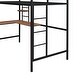 preview thumbnail 10 of 11, Black Twin Size Metal Loft Bed with Desk and Shelf for Kids