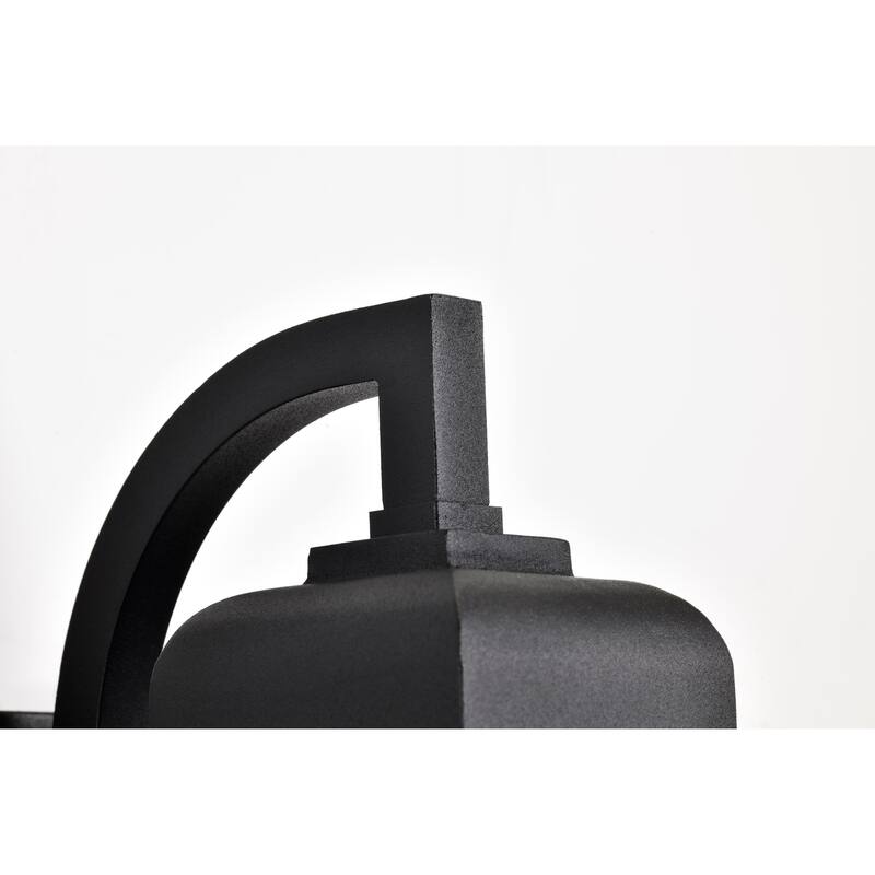 Lawrence 1 Light Small Wall Lantern Matte Black with Clear Seeded Glass