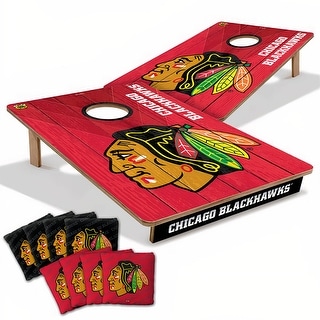 Chicago Blackhawks NHL Tailgate Cornhole Board Set